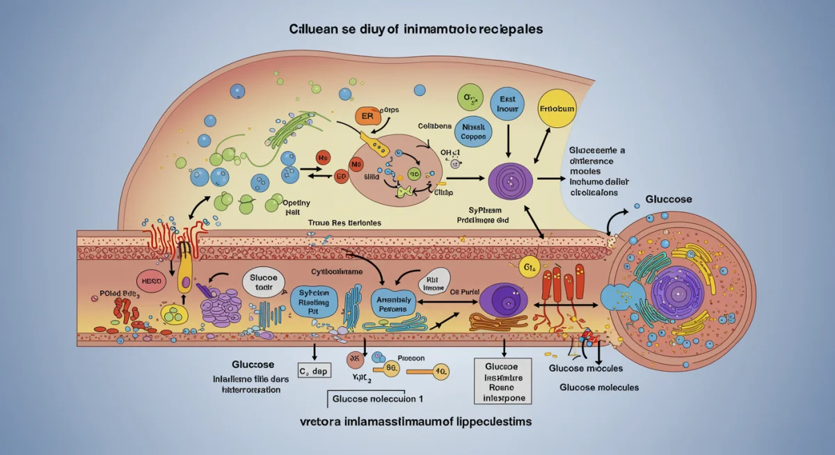 Cellular view of inflammatory pathways influenced by sugar molecules