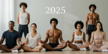 Diverse US adults practicing wellness for early anxiety intervention