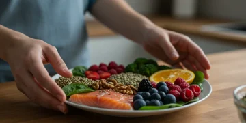 Colorful healthy meal supporting mental well-being