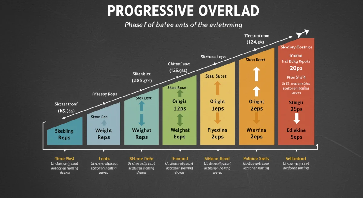 Infographic demonstrating progressive overload principles