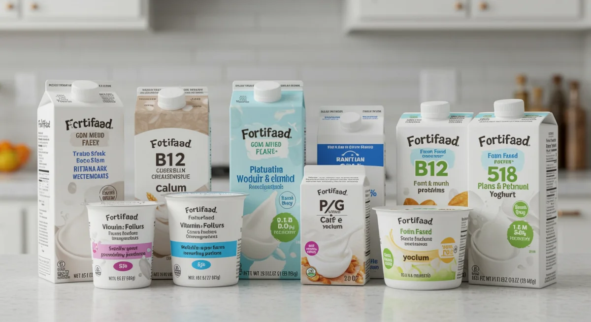 Fortified plant-based milks and yogurts rich in essential micronutrients