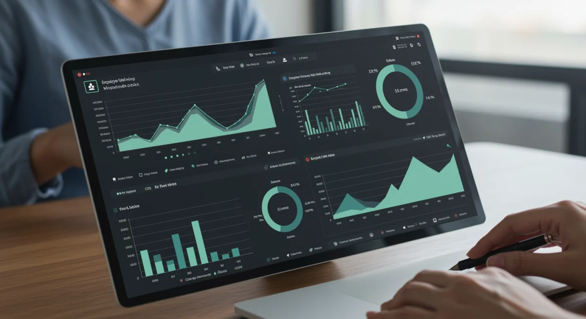 Data visualization showing improvements in mental health metrics for employees